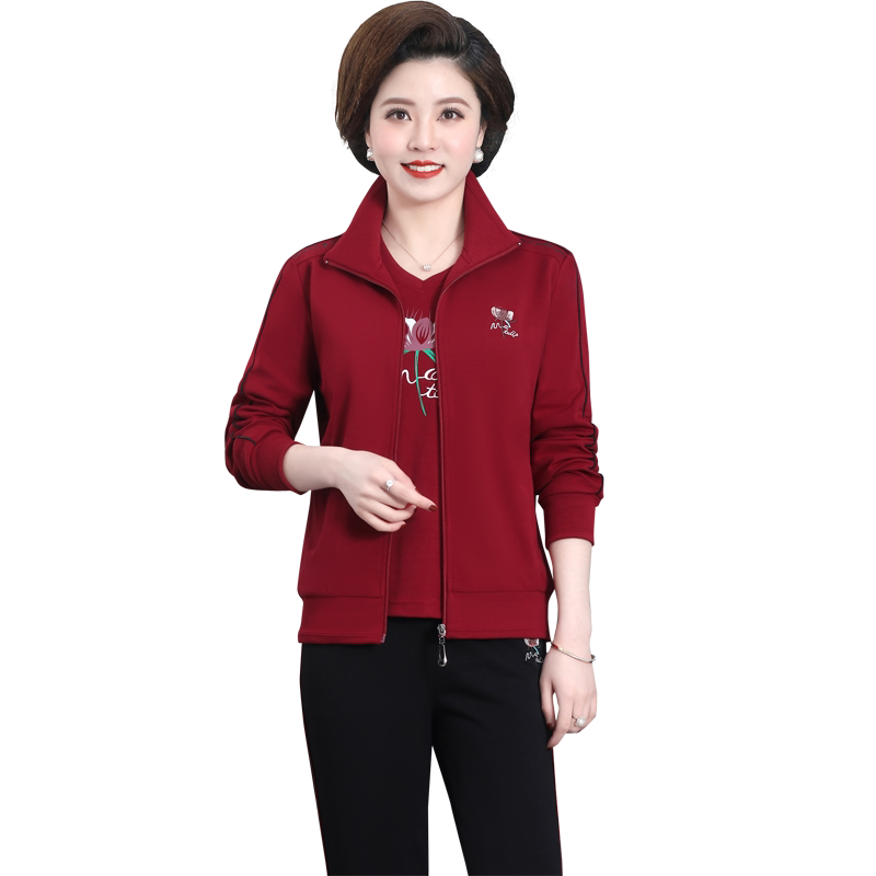 新款休闲运动服套装女春秋三件套