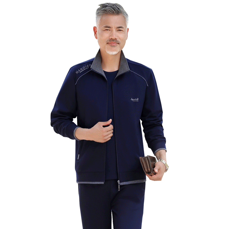 新款休闲运动服套装男春秋三件套