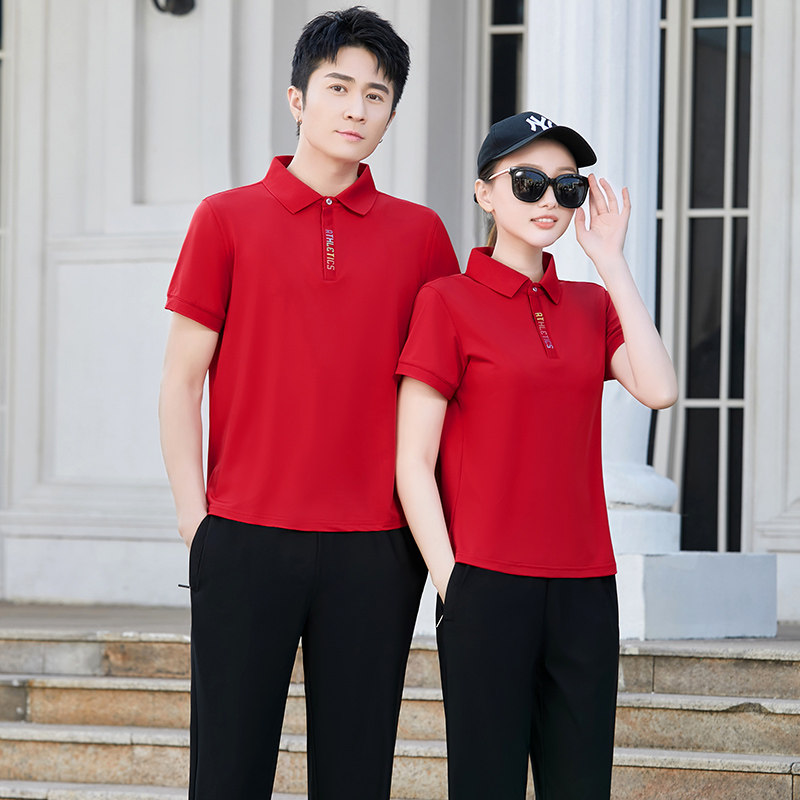polo衫短袖男女夏季同款运动服套装夏款休闲情侣T恤半袖上衣薄款