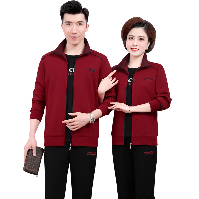 新款休闲运动服套装男春秋三件套