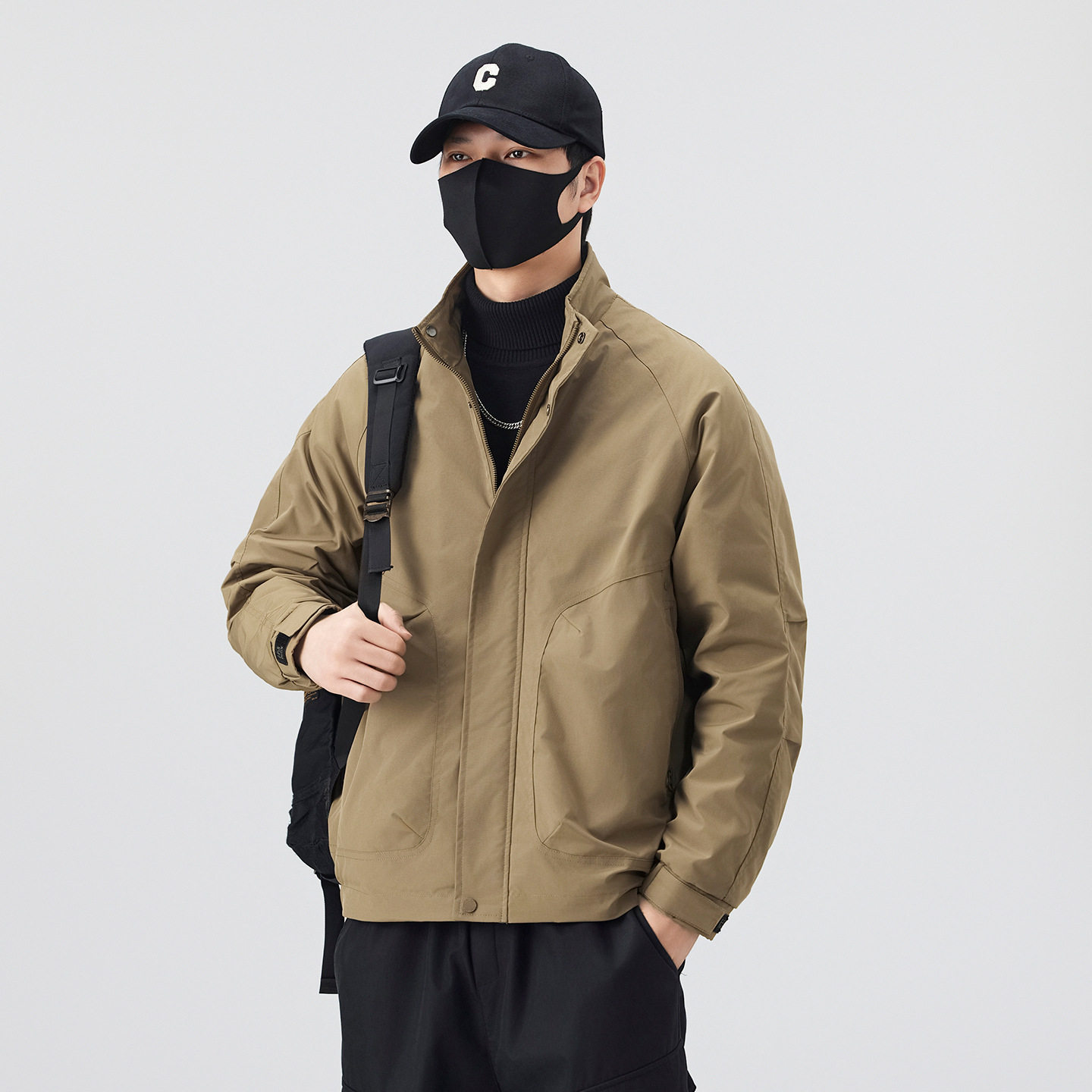 品牌男士秋冬新款保暖棉衣冲锋棉服夹棉夹克男款宽松休闲百搭外套