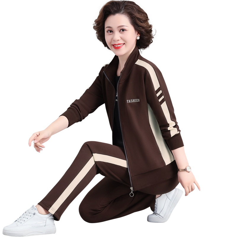 新款休闲运动服套装女春秋三件套