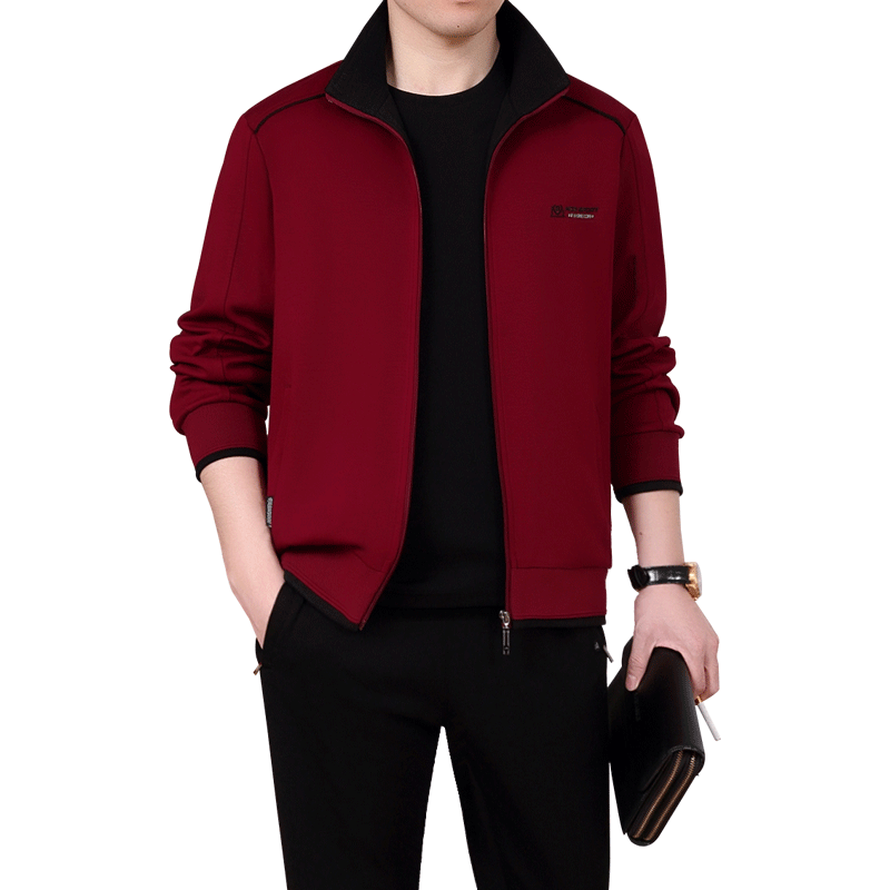 新款休闲运动服套装男春秋三件套