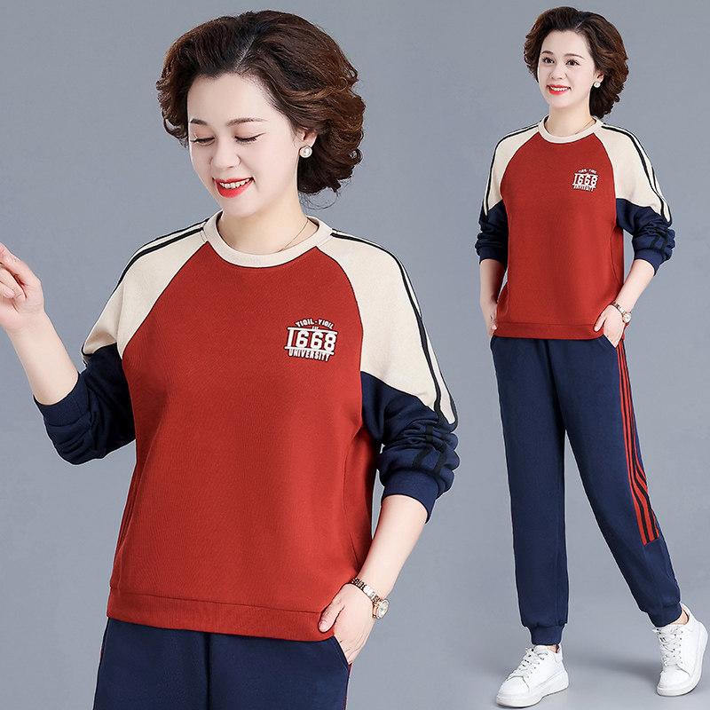 运动套装女2024新款秋装搭配一整套早秋小个子穿搭时尚妈妈两件套