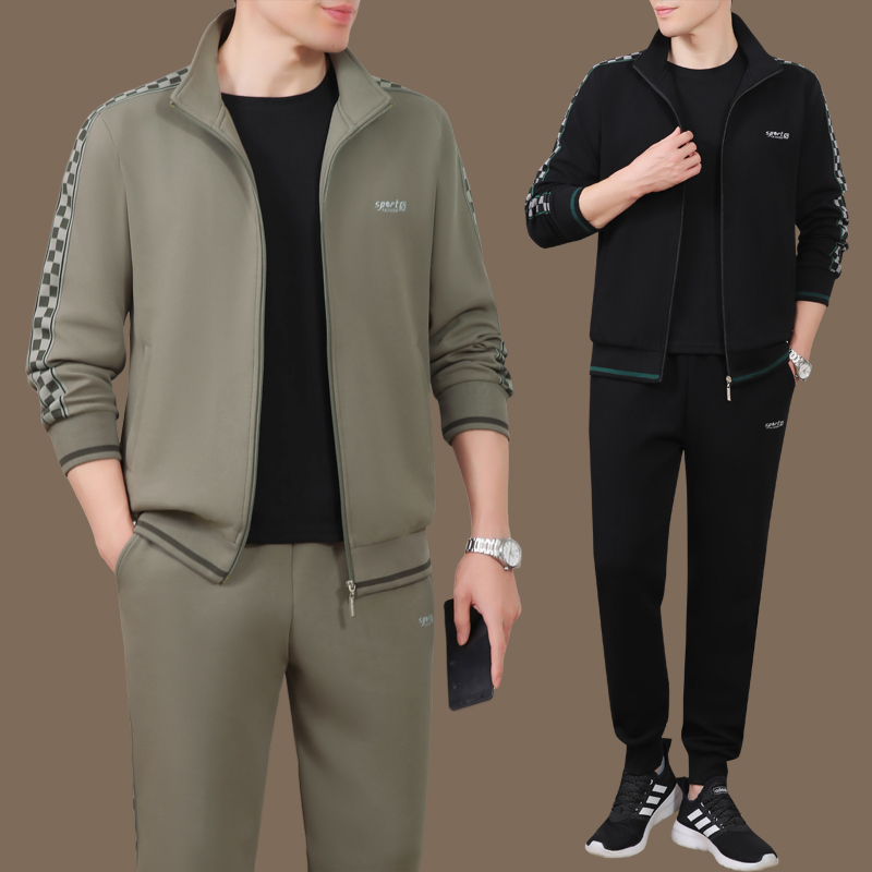 中老年运动套装男春秋冬季休闲中年男装运动服50岁60岁70爸爸春装
