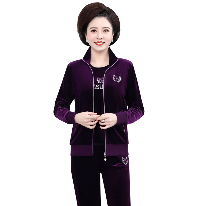 新款休闲运动服套装女春秋三件套
