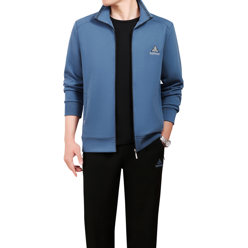 新款休闲运动服套装男春秋三件套
