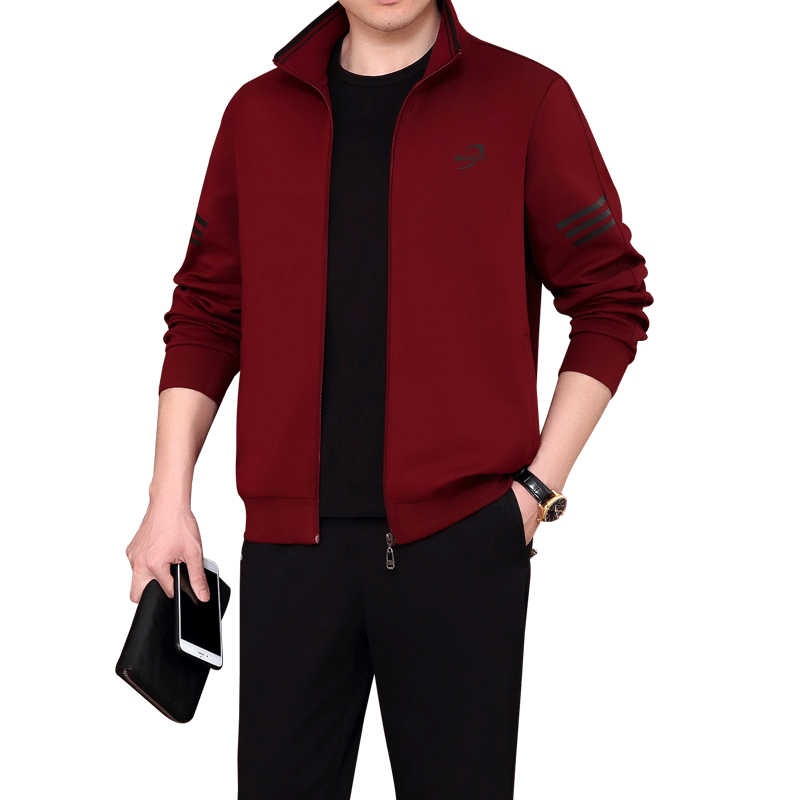 新款休闲运动服套装男春秋三件套