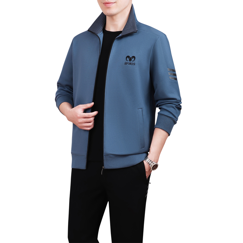 新款休闲运动服套装男春秋三件套