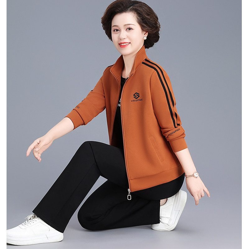 中老年运动服套装女春秋洋