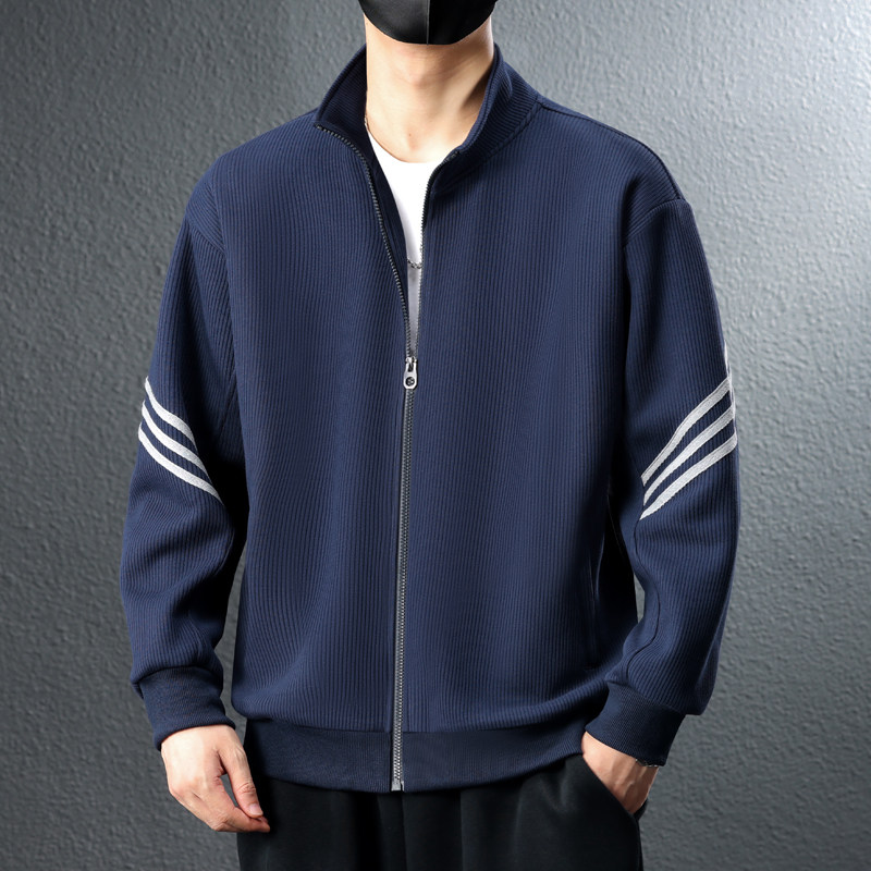 男士休闲外套秋冬新款潮加绒卫衣