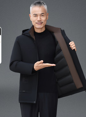 中老年男棉衣男加绒加厚中年男装