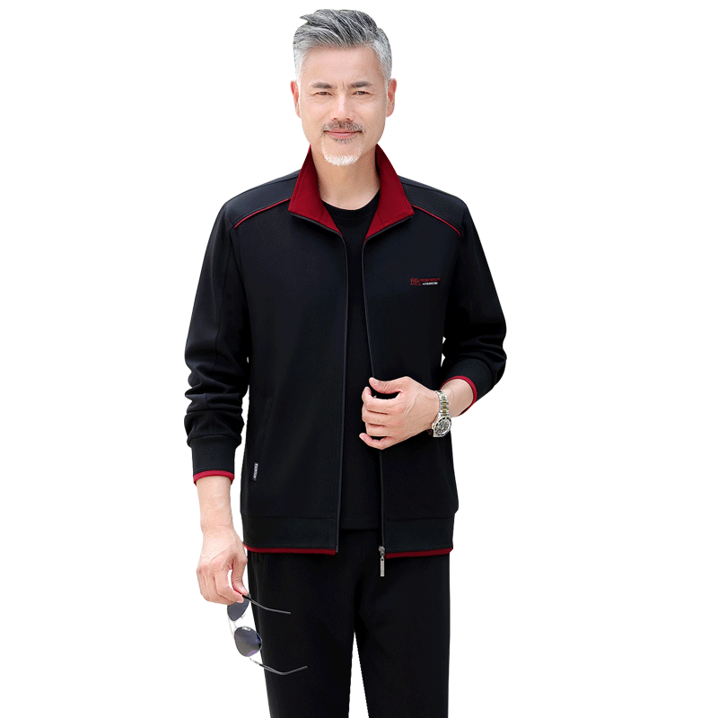 新款休闲运动服套装男春秋三件套