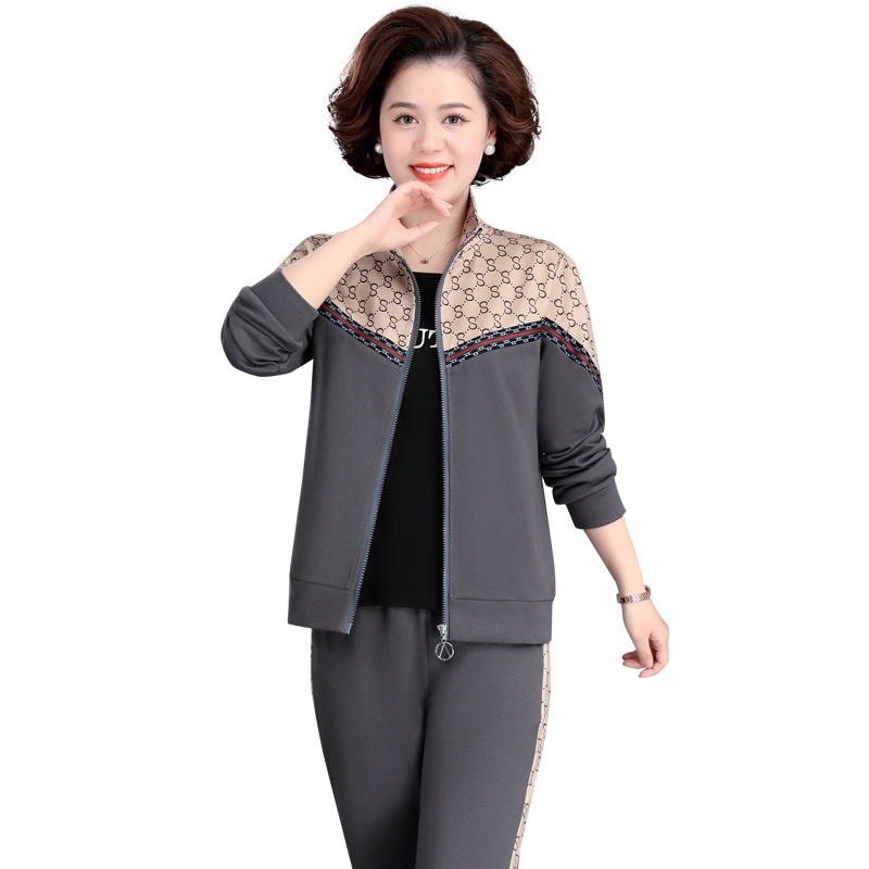 新款休闲运动服套装女春秋三件套
