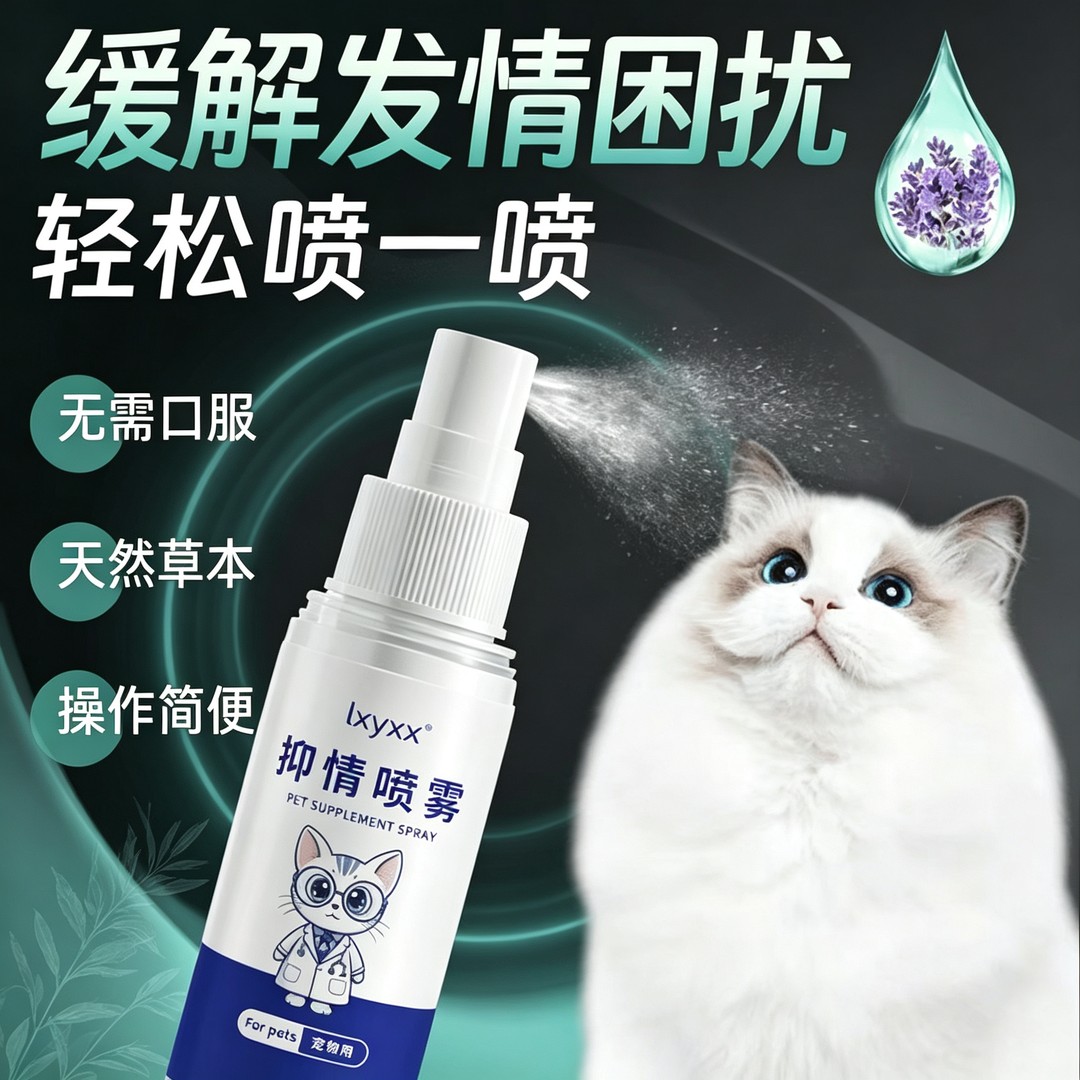 lxyxx宠物抑情喷雾植物萃取猫咪狗狗通用发情舒缓喷剂防乱叫乱尿