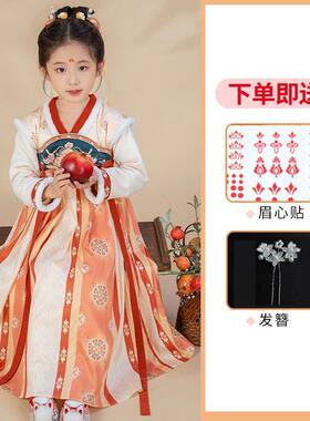 唐装秋冬款公主裙拜年服儿童连衣裙女童冬季加绒中国风汉服冬裙子