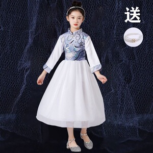儿童中小学生合唱演出服男女晚礼服幼儿园诗歌朗诵比赛演讲表演服
