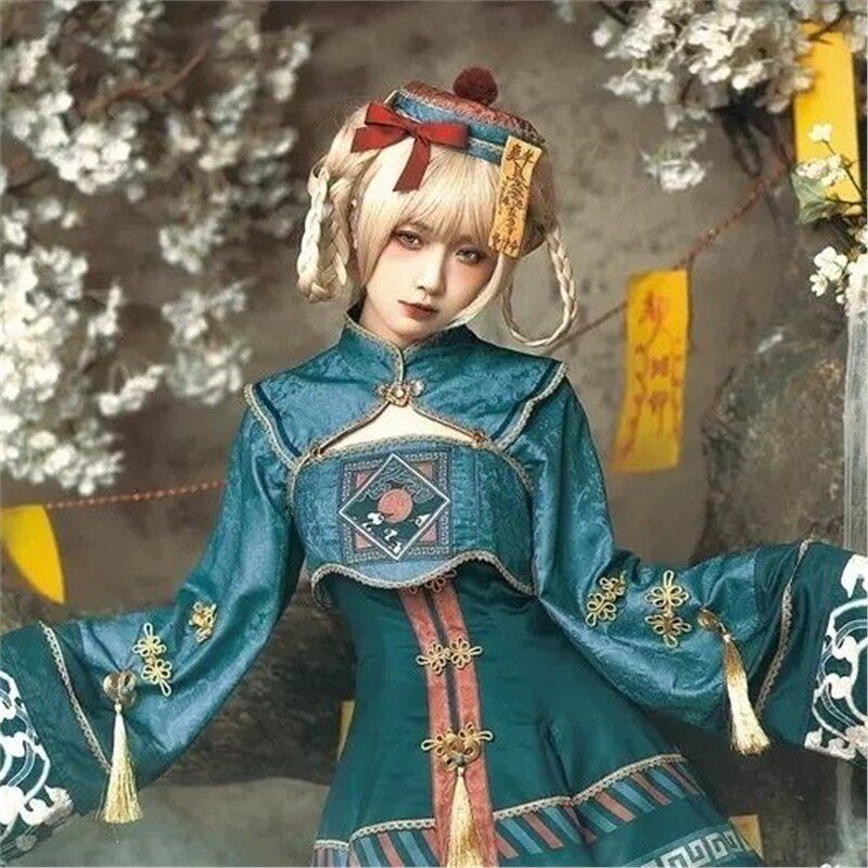 小僵尸汉服Lolita万圣节服装角色扮演cosHplay装洛丽塔日常连衣裙