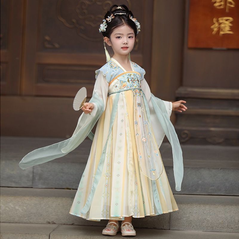 国风连衣裙＋披帛春秋款高端