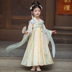 汉服女童2025春秋款高端古装国风表演襦裙儿童国色芳华同款