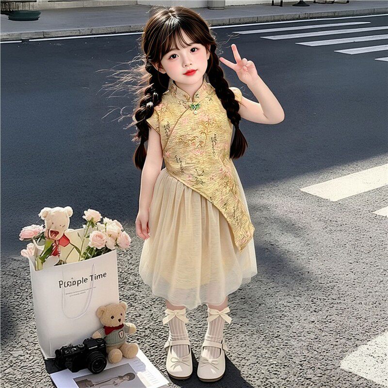 汉服女童套装夏装2026新款儿童古风国风新中式宝宝夏季民族风裙子