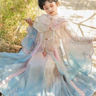 原创儿童汉服女童春夏2025新款高端刺绣中国风唐装超仙气飘逸古装
