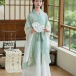 战国袍女童汉服中国风2025新款夏季魏晋风超仙儿童古装唐装演出服