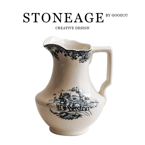 法式中国风中古复刻青花瓷高雅复古风花瓶摆件客厅插花仿真花轻奢