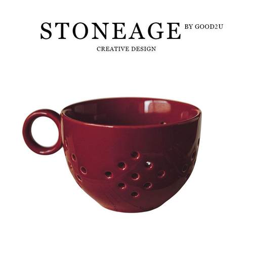 北欧杯碗沥水碗水果碗陶瓷复古防锈水果盆多孔饺子碗带孔蒸碗蒸盘