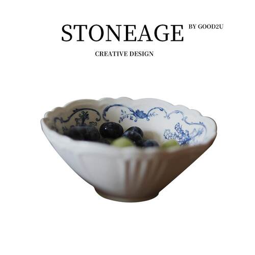 出口英国原单 釉下彩法式中古花卉陶瓷甜品盘蛋糕盘子西餐盘复古