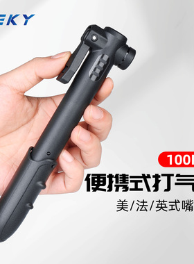 TEKY便携式打气筒100PSI美法英式嘴通用打气筒气嘴通用充气筒