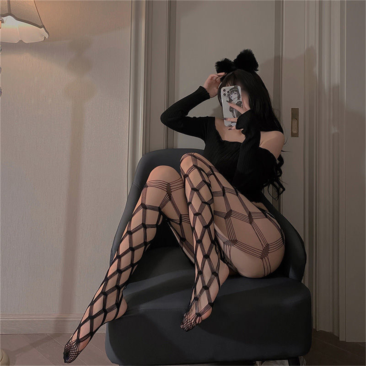 网袜丝袜女夏黑丝镂空性感