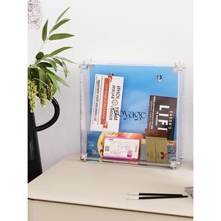 桌面多功能收纳盒 手帐小卡明信片票据收集箱 名片盒子展会名片箱