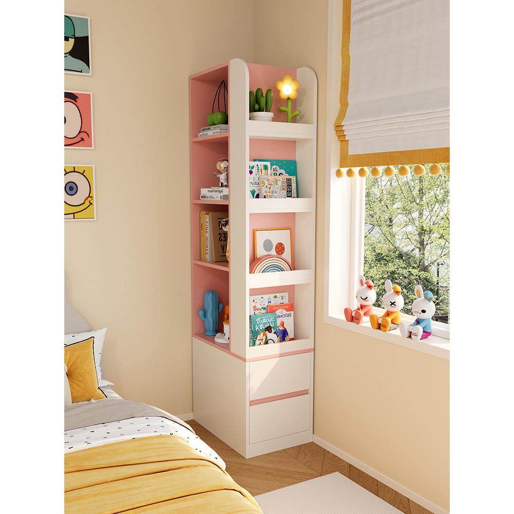 儿童房床头柜书架集成床头储物架女孩卧室多功能落地立角储物高柜,住宅家具,儿童床头柜,淘宝优惠券,粉丝福利购,淘宝优惠卷