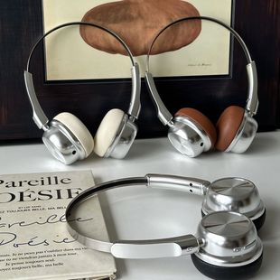 博主同款复古小头戴式蓝牙耳机2025新款美拉德穿搭高音质降噪耳麦