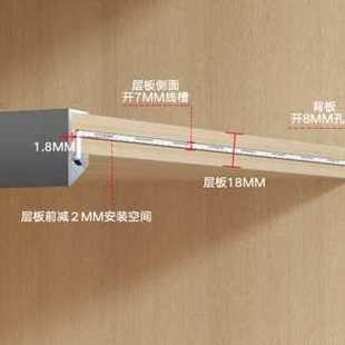 led橱柜灯柜底灯衣柜酒柜层板灯前置门感应品 厂促厂销厂销嵌入式