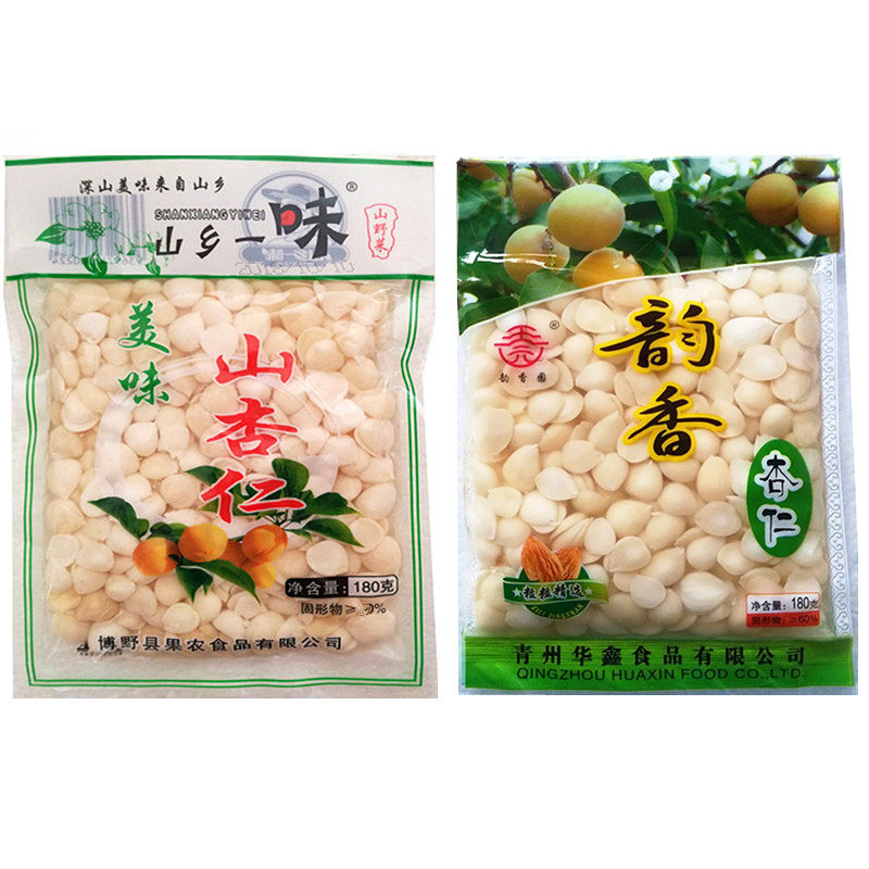 韵香杏仁香脆盐水山杏仁无壳饱满坚果原味拌凉菜罐头传统工艺脱苦