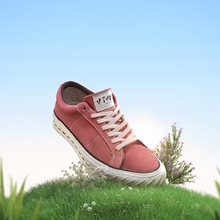 王一博同款VTVN硫化鞋星沉粉色女鞋翻毛皮百搭低帮板鞋少女小清新