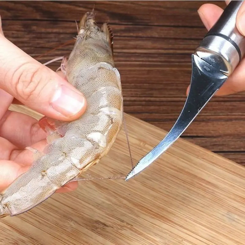 去虾线剥虾器家用开背多功能厨师剥虾工具剔除虾线