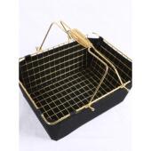 丽宇超市金属购物篮化妆品店钢丝购物篮便利店Ktv手购物篮大黄金