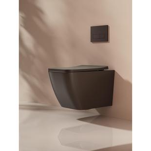 坐便器 ZANA方形壁挂式 马桶GF05入墙悬空嵌入式 暗装 水箱黑色直冲式