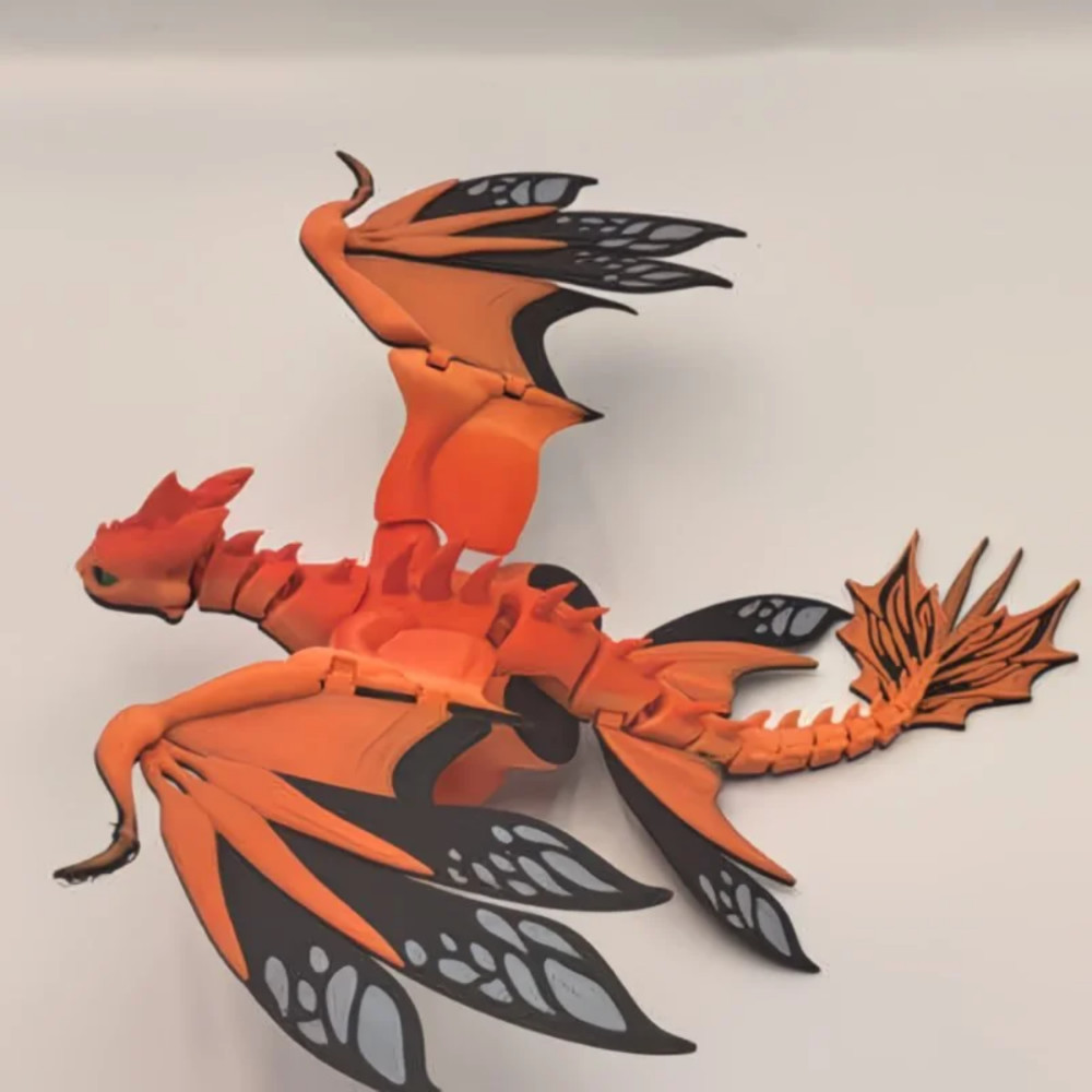 3d打印驯龙高手尖矛飞龙模型桌面奇幻解压摆件夜煞无牙仔玩具