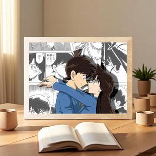 名侦探柯南手办周边木质积木拼图1000片带框6到12岁益智玩具高颜