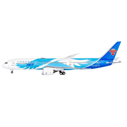 a318飞机模型合金中国南方航空飞机带轮带灯摆件机模