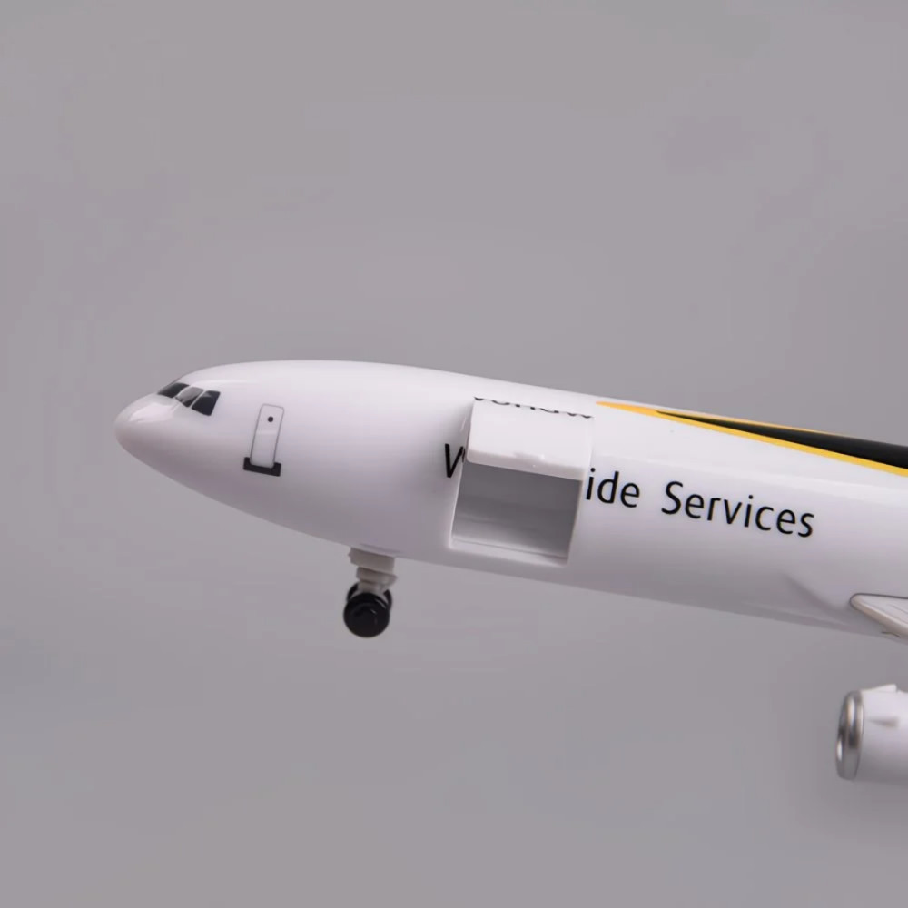 dc10客机合金仿真飞机模型带轮20cm美国UPS运输机航空摆件