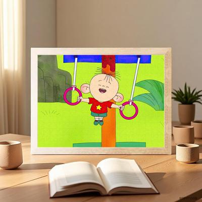 大耳朵图图手办周边木质拼图带框可挂高质量高颜值可定制摆件解压