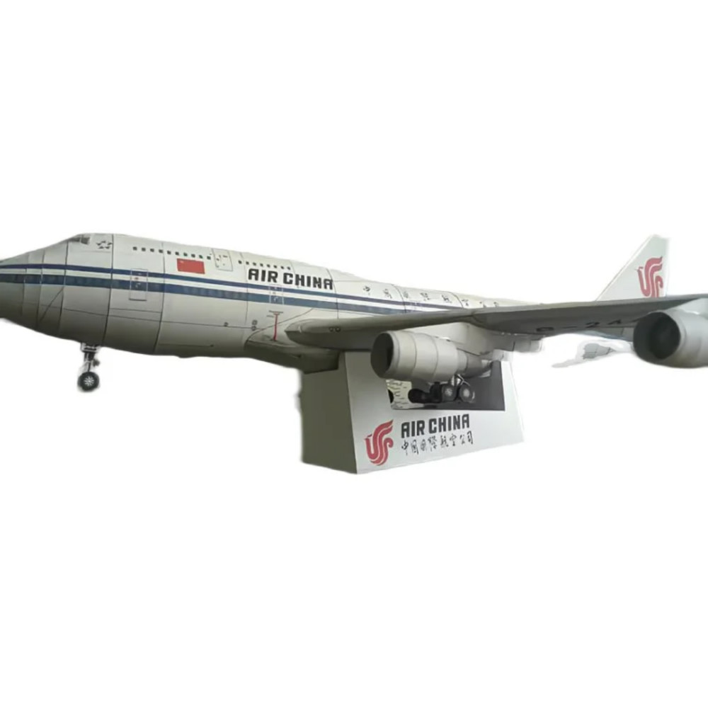 日航飞机模型747空中女王波音747DIY手工拼装立体纸模3D折纸航模