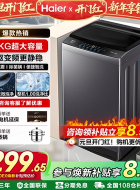 补贴15%]海尔12公斤波轮洗衣机全自动变频10kg家用大容量旗舰20E