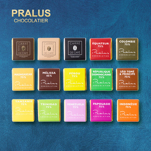 法国进口Pralus普阿鲁斯黑巧克力小片多口味高端甜品喜糖零食礼物