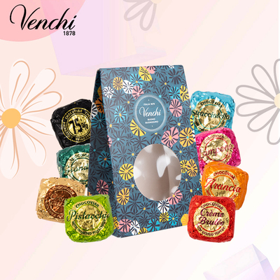 意大利进口闻绮venchi巧克力鱼子酱礼袋男女朋友情人节日新年礼物